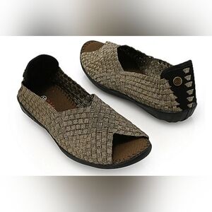BERNIE MEV "DREAM" MEMORY FOAM STRETCH WOVEN FLAT SHOES